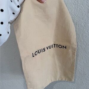 Louis Vuitton Cream Canvas Logo Dust Pouch